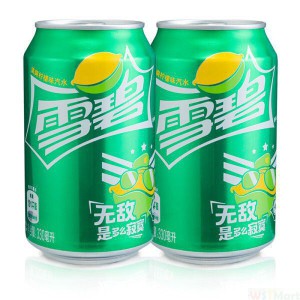 雪碧 Sprite 柠檬味 汽水 碳酸饮料 330ml*24罐 整箱装 可口可乐公司出品