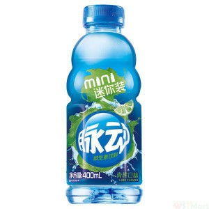 脉动（Mizone）青柠口味 维生素饮料 400ml*15瓶 整箱装